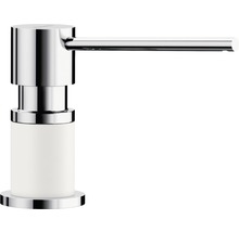 Distributeur de savon en chrome et céramique