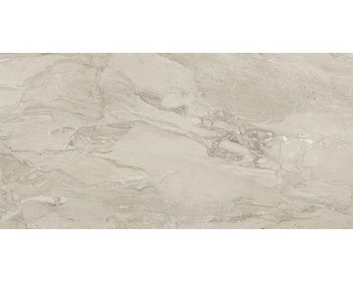 Carrelage sol et mur en grès cérame fin Sicilia 60 x 120 x 0,9 cm Avorio poli beige