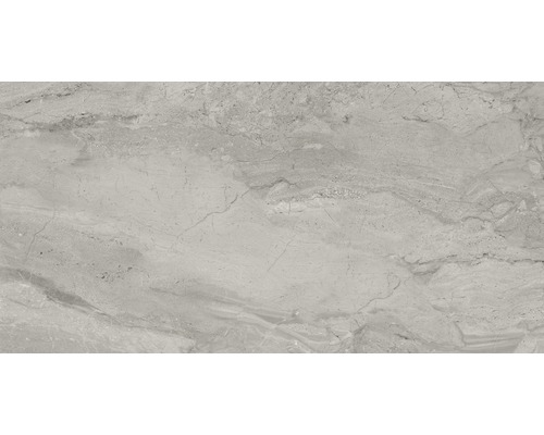 Feinsteinzeug Wand- und Bodenfliese Sicilia 60 x 120 x 0,9 cm Grigio poliert grau