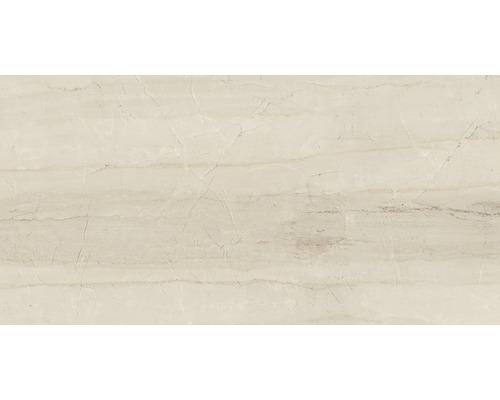 Carrelage sol et mur en grès cérame fin Living 60 x 120 x 0,9 cm cream poli beige