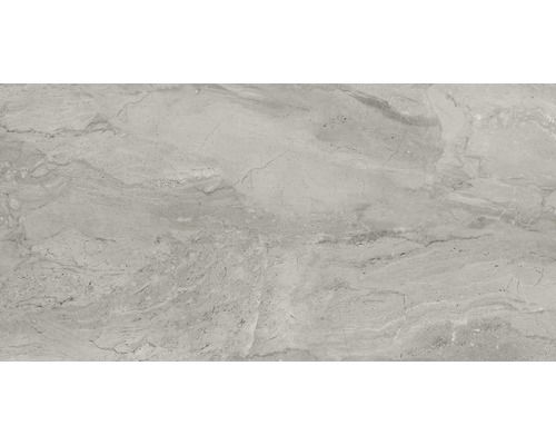 Carrelage sol et mur en grès cérame fin Sicilia 80 x 160 x 0,97 cm Grigio poli gris