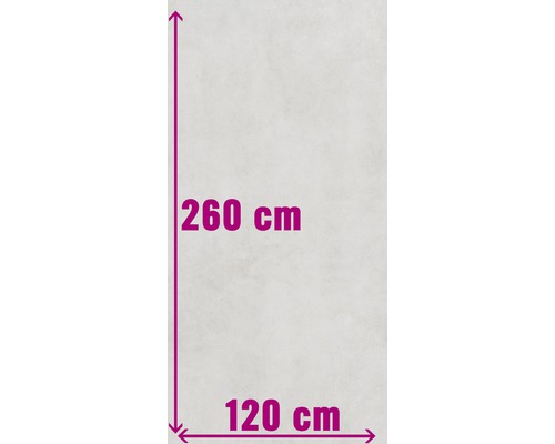 Carrelage mural en grès cérame fin XXL structure perla Slim gris mat 120 x 260 cm 6 mm