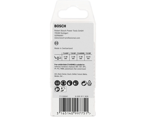 Emballage des lames de scie sauteuse Bosch