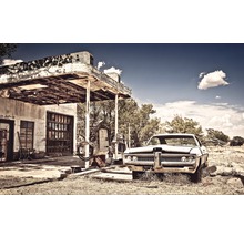 Papier peint panoramique intissé 22960 Abandoned Gas Station 10 pces 500 x 280 cm