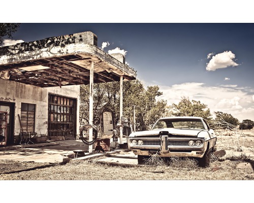 Papier peint panoramique intissé 18960 Abandoned Gas Station 7 pces 350 x 260 cm