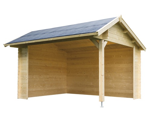 Holzunterstand mit Dach