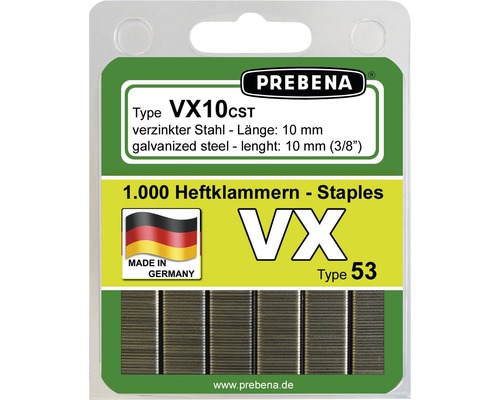 Heftklammern Prebena Type VX10CST-B 1.000 St.-0