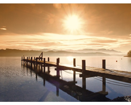 Fototapete Vlies 18995 Wooden Jetty Bavaria 7-tlg. 350 x 260 cm