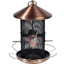 Vogelhaus mit Dach und Futterspender