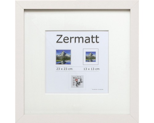 Cadre à objets Zermatt blanc 23x23 cm