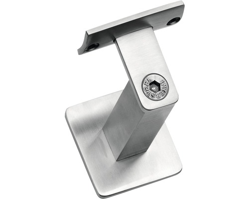 Support de main courante acier inoxydable brossé carré plat droit avec vis à double filetage Support de main courante acier inoxydable brossé carré plat droit avec vis à double filetage