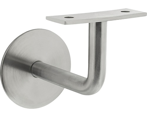 Support de main courante acier inoxydable brossé rond plat coudé avec vis à double filetage Support de main courante acier inoxydable brossé rond plat coudé avec vis à double filetage