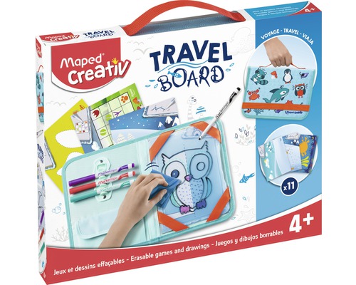 Maped Creativ Maltafel Reisespiel mit Stiften und Vorlagen in einer Verpackung