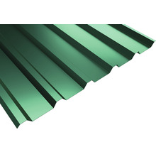 Plaque trapézoïdale PRECIT T35M vert mousse RAL 6005 avec revêtement anti-condensation 1500 x 1095 x 0,63 mm-thumb-2