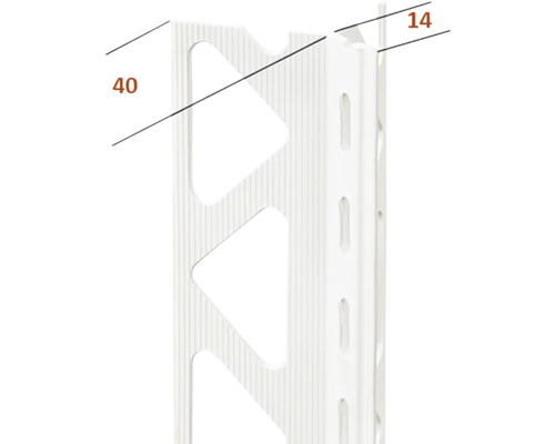 CATNIC Eckschutzprofil Hart-PVC für Putzstärke 14 mm 2500 x 40 x 40 mm Bund  = 25 St - HORNBACH Luxemburg