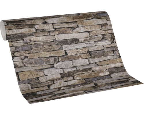 Tapetenrolle mit Steinwandmuster