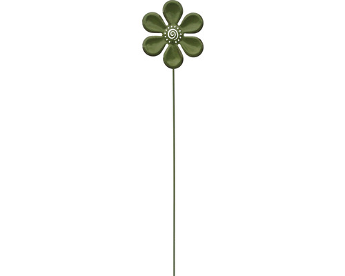 Tige décorative Lafiora fleur H 115 cm métal vert