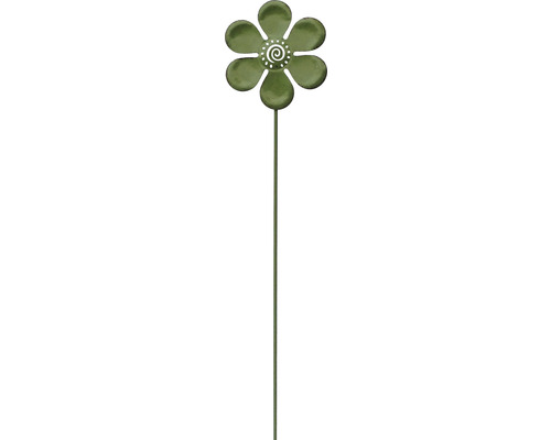 Tige décorative Lafiora fleur H 90 cm métal vert
