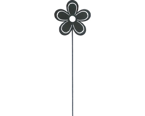 Tige décorative Lafiora fleur H 60 cm métal gris