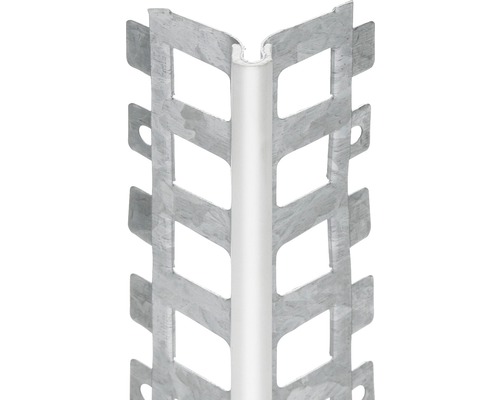 Profilé de protection extérieur CATNIC acier galvanisé avec chanfrein PVC pour une épaisseur d'enduit 14 mm 2500 x 41 x 41 mm Paquet = 15 pces