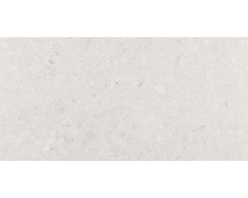 Carrelage sol et mur en grès cérame fin Terrazzo Donau beige 60 x 120 cm rectifié