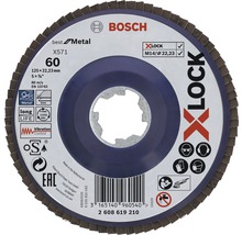 Plateau abrasif à lamelles Best for Metal Ø 125x22,23 mm K60, fixation X-LOCK