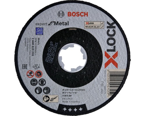 Disque à tronçonner Ø 125x22,23x2,5 mm Expert for Metal, fixation X-LOCK