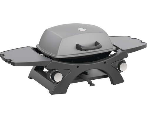 Barbecue à gaz portable avec tablettes latérales pour l''extérieur