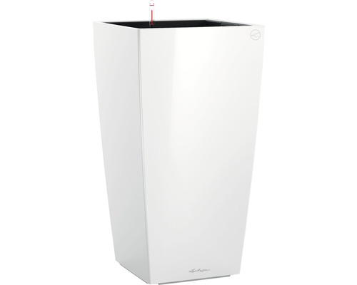 Vase Lechuza Cubico 50 kit complet H 95 cm blanc