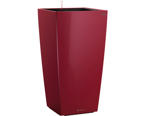 Vase Lechuza Cubico 50 kit complet H 95 cm rouge