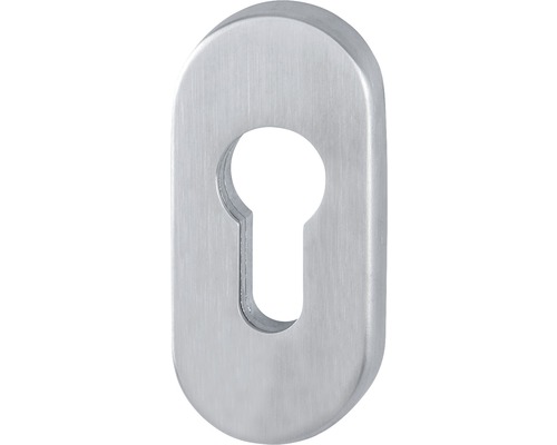 Rosace de protection Hoppe 2881833 E55S-SR ovale cylindre profilé acier inoxydable Rosette de clé en acier inoxydable