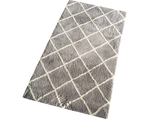 Tapis Shaggy losange Stream gris moyen 80x150 cm