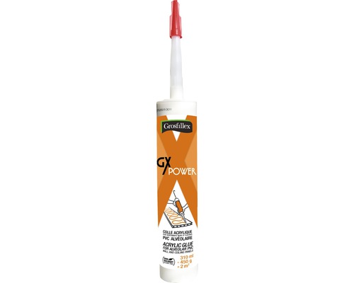 Montagekleber GX Power für Kunststoffpaneele Element 310 ml Grosfillex GX Power Acrylkleber für PVC-Hohlkammerplatten, 310 ml
