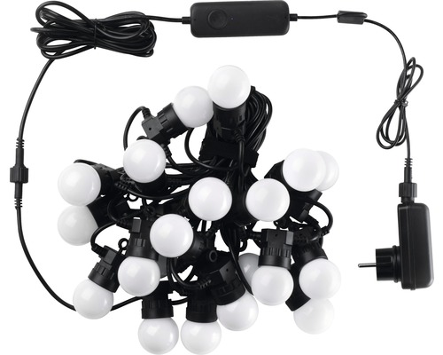 Guirlande lumineuse avec des lampes rondes pour l''intérieur et l''extérieur
