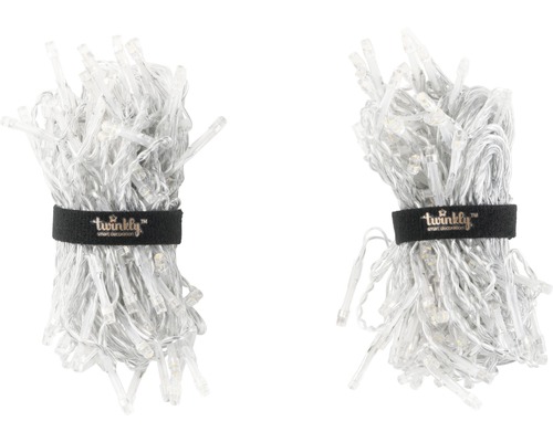 Deux guirlandes lumineuses LED avec bande noire pour la décoration