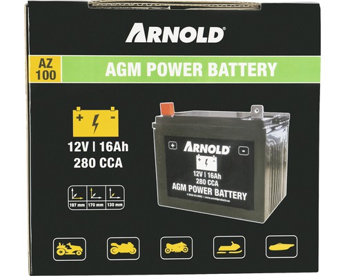 Batterie Arnold AGM Power dans sa boîte