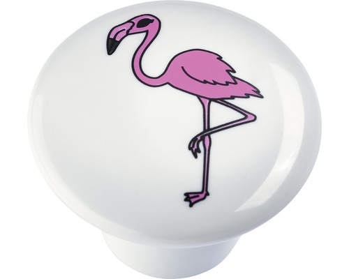 Möbelknopf Kunststoff weiß Ø 32 mm Flamingo, 1 Stück