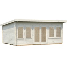 Holzgartenhaus mit Fenstern und Doppeltür