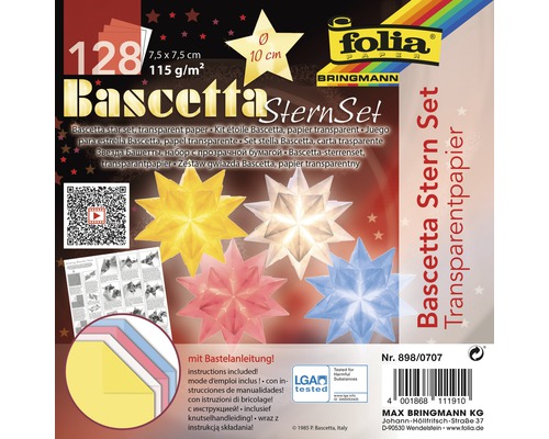 Kit étoile Bascetta pastel 32 feuilles-0