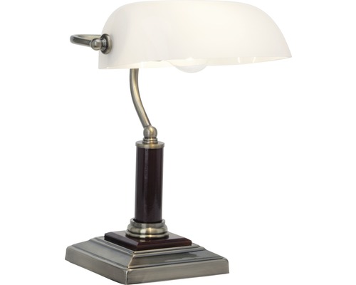 Lampe de table style banquier avec abat-jour