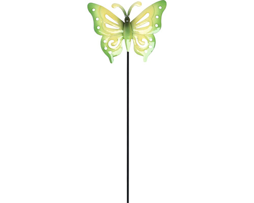 Tige décorative Lafiora papillon h 115 cm métal vert