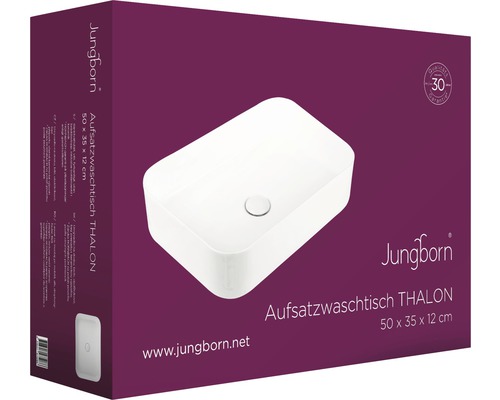 Emballage de lavabo à poser Jungborn Thalon 50 x 35 x 12 cm
