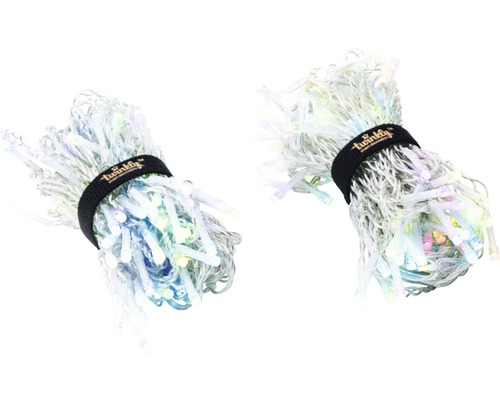 Deux guirlandes lumineuses attachées avec le logo Twinkly