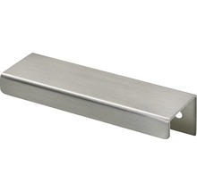 Poignée de meuble aluminium aspect acier inoxydable LA 80 mm, 1 pièce-thumb-0