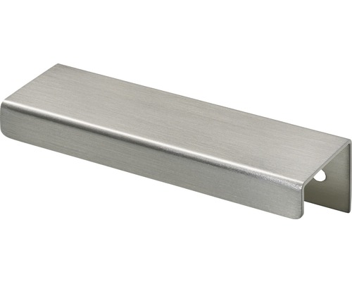Poignée de meuble aluminium aspect acier inoxydable LA 80 mm, 1 pièce