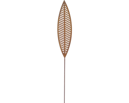 Tige décorative Lafiora feuille B métal h 139,5 cm marron clair