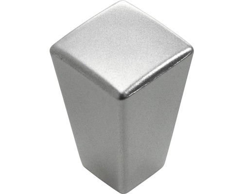 Bouton de meuble en plastique aspect aluminium Ø 15 mm, 1 pièce