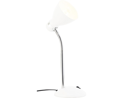 Lampe de bureau blanche avec col de cygne flexible