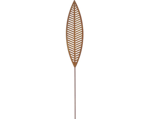 Tige décorative Lafiora feuille B métal h 109 cm marron clair
