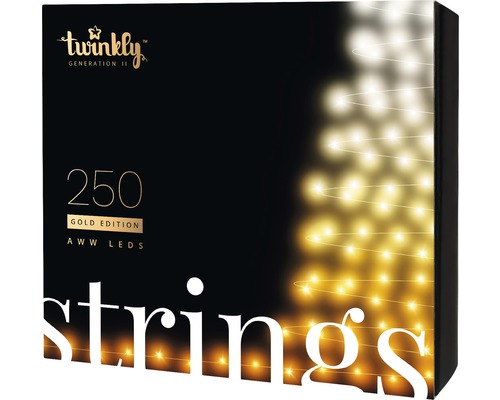 Guirlande Lumineuse Connectée Twinkly de 20m avec 250 LED Édition Gold –